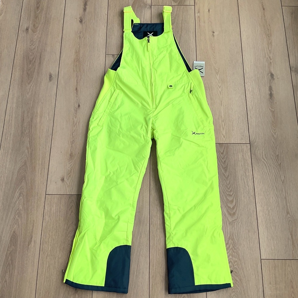 Arctix Womens Essential Bib Sun Glare Neon Yellow Ski Snow Overalls Large L 29L